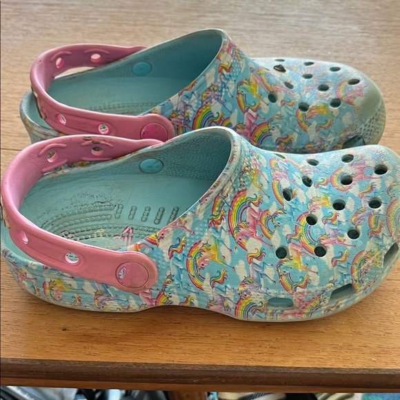 Crocs Lisa Frank Kids Unicorn Clogs - Multicolor Size J2 - Picture 4 of 6